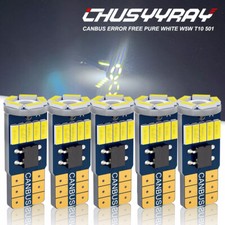 T10 Led 501 Side Light White Bulbs Car Error Free Canbus Xenon W5w Sidelight 10x