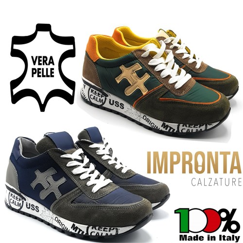 Scarpe da Uomo Sportive Sneaker In Pelle Made Italy Cucite Belle Tipo  Premiata | eBay