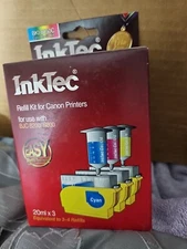 INKTEC REFILL KIT 4 Canon PRINTERS Color  Bki 8050. Brand NEW SEALED