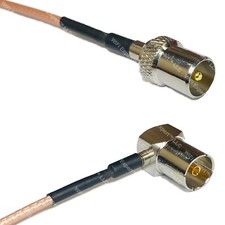 RG316 DVB TV Pal Male to DVB Pal Female Angle RF Cable Rapid-SHIP LOT