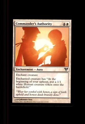 Commander's Authority  | Avacyn Restored  Magic the Gathering MTG 