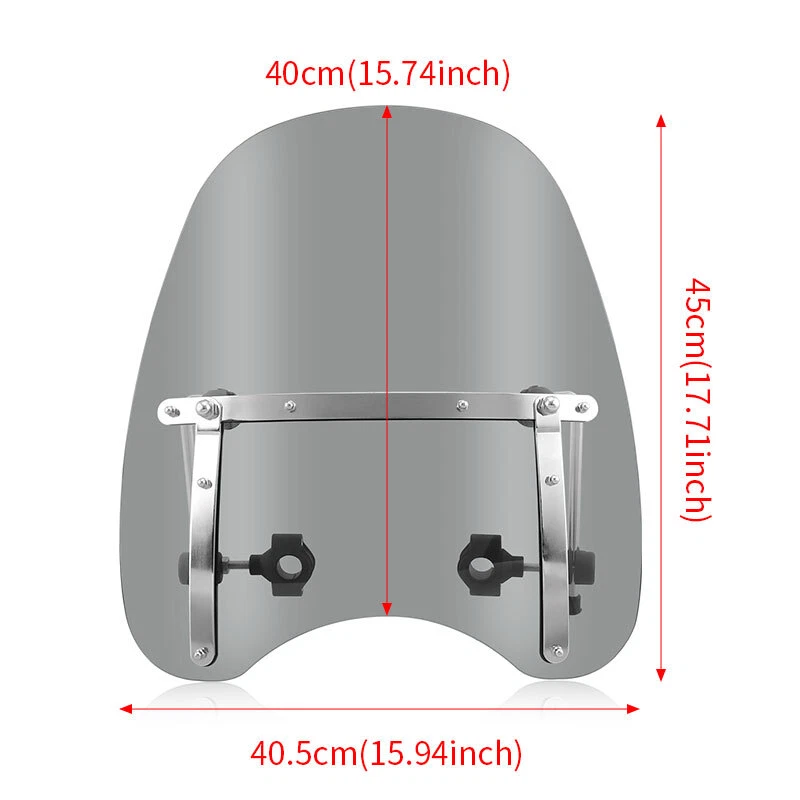 Large Motorcycle Windshield Wind Screen Deflector Bike Windscreen Universal AU - image 4 of 4