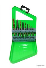 RIGHT HAND DRILL BIT SCREW EXTRACTOR SET – RH drill bits – E-Z out – hand tools