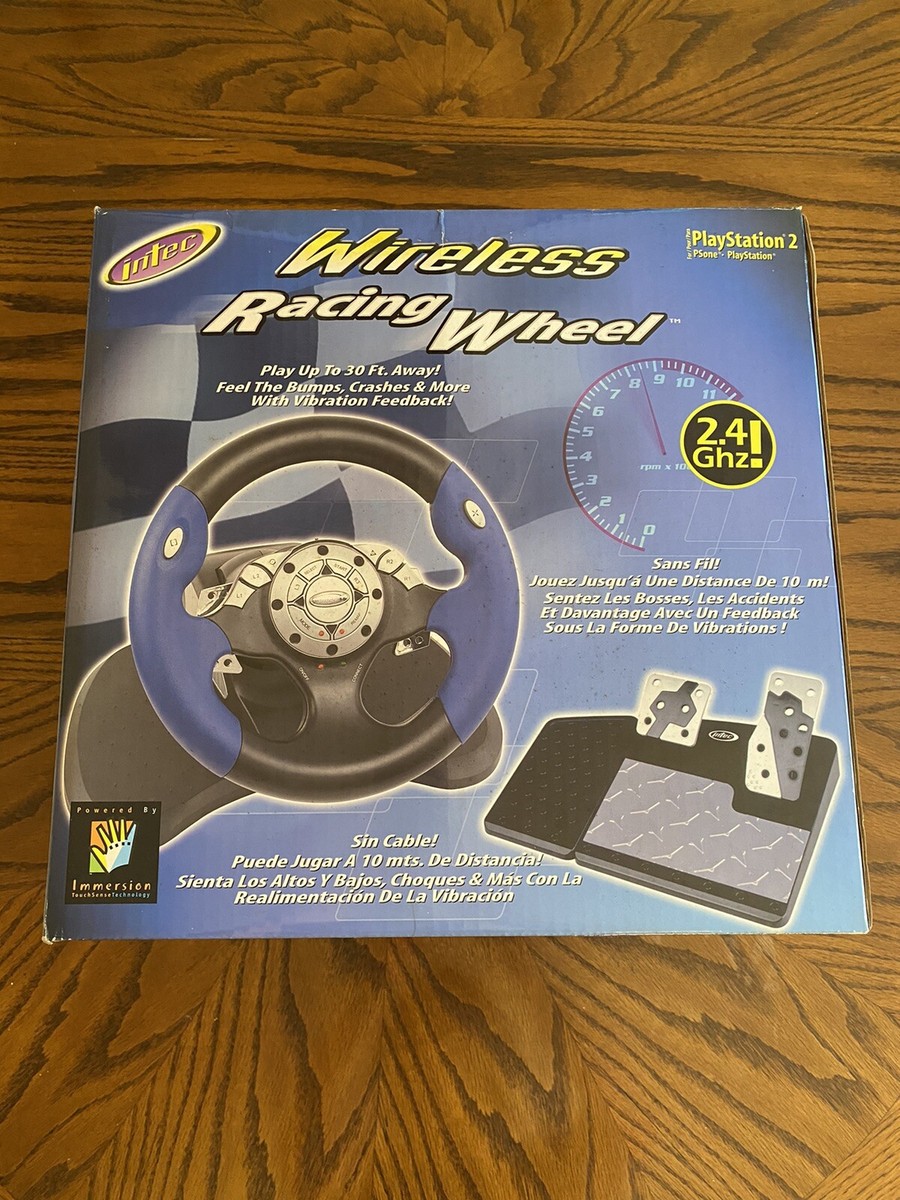 Intec Wireless Racing Wheel, footpedals And memory card For PS