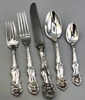 Lion by Wallace Sterling Silver 5 piece Dinner size Place Settings, gently used