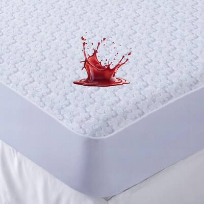 Waterproof Non Noisy Mattress Protector Fitted Sheet Single Double king Size Bed