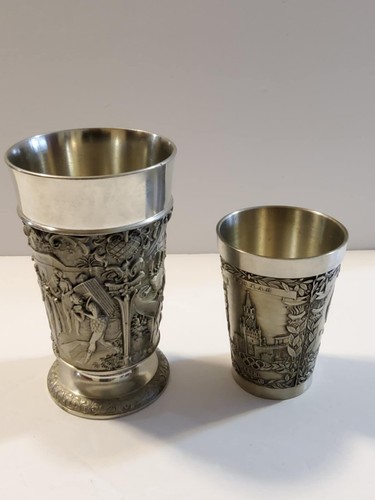 2 VINTAGE PEWTER CUPS - Picture 12 of 14