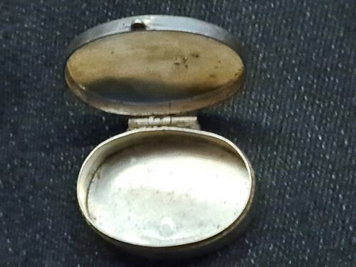Antique Sterling Silver Hallmarked Pill Box - Afbeelding 1 van 8