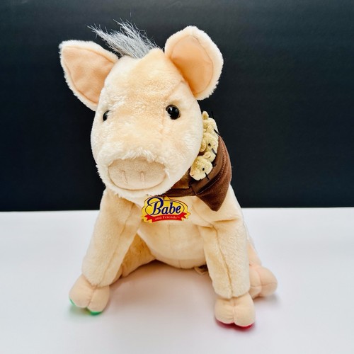 Vintage 1990er BABE Schwein in der Stadt & Mäuse 14 Zoll sprechendes Plüschtier funktioniert!