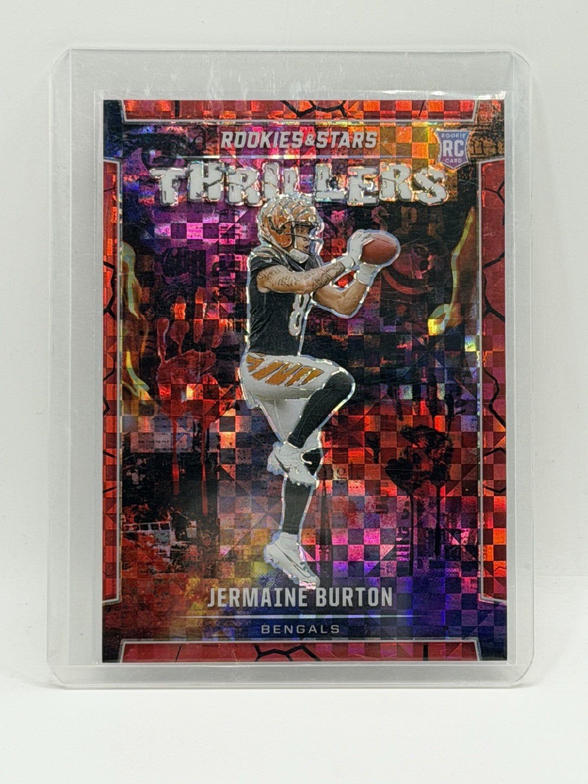 Jermaine Burton Panini Rookies & Stars Thrillers #TJBN Red Plaid