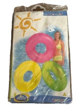 Intex The Wet Set Size 36" Neon Yellow 2010 Vinyl Neon Frost Tube 59262EP -NEW-