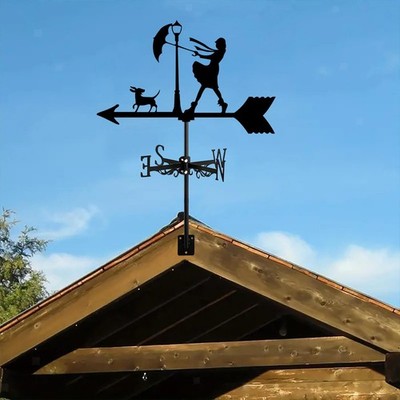 Metall-Wetterfahne, dekorative Vintage-Windfahne für den Außenbereich,