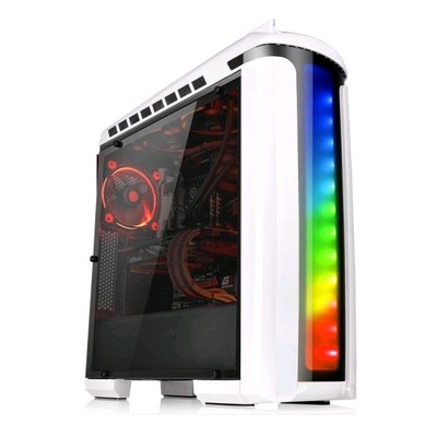 Thermaltake Versa C22 RGB Snow Edition Mid Tower Window Case, CA-1G9-00M6WN-00