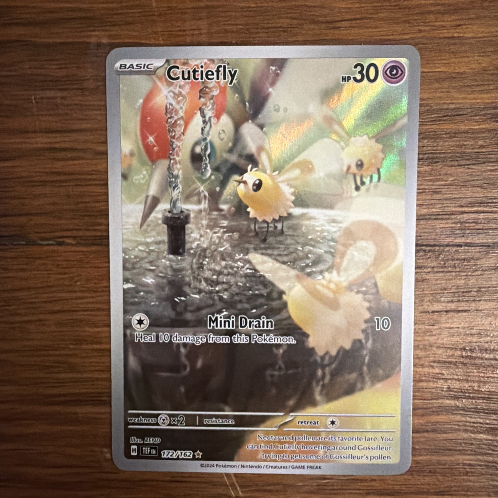 Pokémon TCG Cutiefly Illustration Rare Card 172/162 Temporal Forces