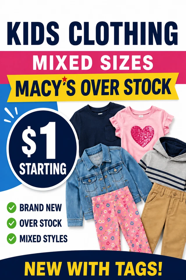 🔥 $1 START! NEW KIDS CLOTHES | MACY’S OVERSTOCK LIVE SALE