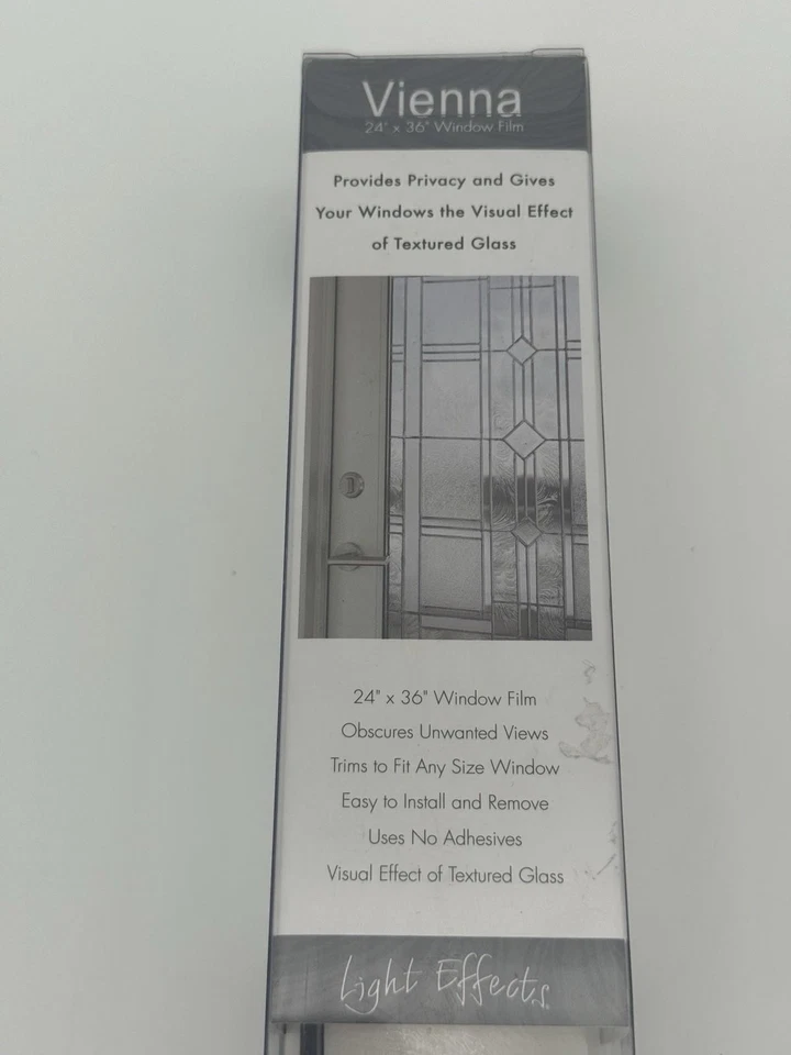 Light Effects Vienna Window Film 24"x36" – Decorative Privacy Film – No Adhesive - Image 2 of 4