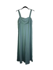 New Banana Republic Womens Small Sleeveless Tie Back Slip Midi Dress Blue Sea