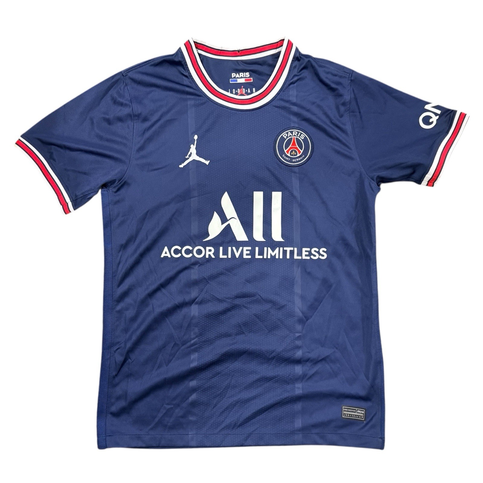 Messi Paris Saint-Germain 2021 2022 Home PSG Jersey Jordan Shirt size Men's S 