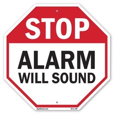 Letrero octágono de alarma de parada resistente a la intemperie hecho en EE. UU.