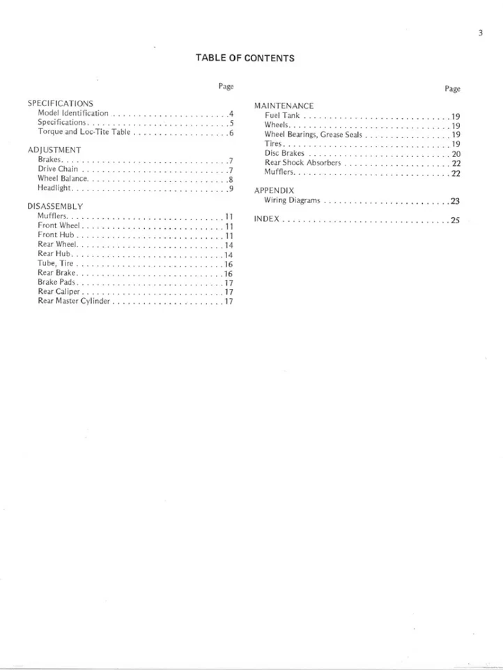 Kawasaki KZ900 LTD 1976 manual de servicio Foto 3 de 4