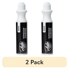 2 pack Auto Drive Automotive Window Marker - White, Weather-Resistant,Cleanup