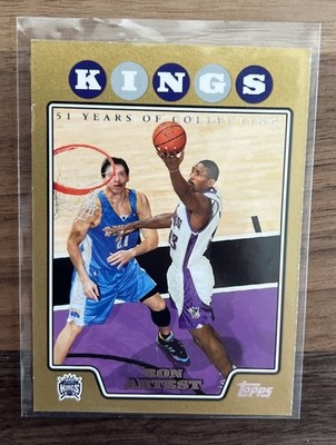 2008-09 Topps - Metta World Peace Ron Artest #93 Gold Border 0712/2008 