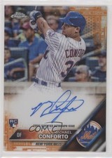 2016 Topps Chrome Rookie Orange Refractor 23/25 Michael Conforto Auto 17wr