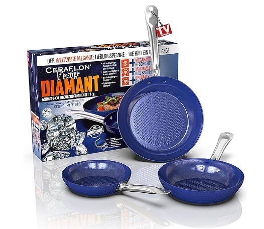 3Er Pfannenset Kratz- Und SpüLmaschinenfeste Pfannen 20Cm, 24Cm & 28Cm Antihaft-image