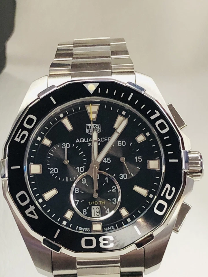 Men’s TAG Heuer Aquaracer CAY111A Chronograph Quartz Watch Box & Papers - Image 3 of 4