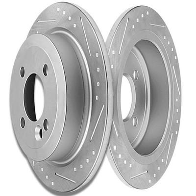 2pcs Rear Slotted Brake Rotors Brakes Kit fit for 2002-2006 for MINI COOPER