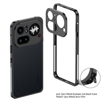 For Nothing Phone 4a Pro / 4a Aluminum Bumper Frame Protect Case+Metal lens Film