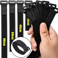 Wire Straps - Adjustable Hook and Loop Cable Ties for Organizing Cords - 5 Sizes