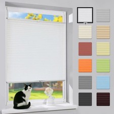 Plissee Klemmfix Verdunklung ohne Bohren Fenster Tür Faltrollo TOP