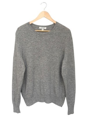 Damen M&S Autograph Pure Cashmere Pullover Pulli Strick Grau UK 18