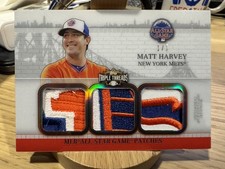 2014 Topps Triple Threads Matt Harvey MLB All-Star Game Patch 1/1 Mets