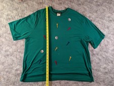 Vintage BonWorth Golf Embroidered T Shirt XXL Made in USA Tees Balls 80s 90s Gre
