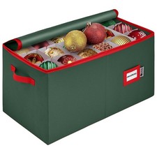 Christmas Ornament Storage Container with Dividers - Box Stores Up to