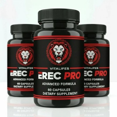 (3 Pack) ErecPro ED Capsules for Men Formula to Boost Performance & Energy 60ct