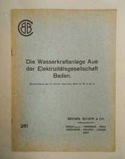 Die Wasserkraftanlage Aue der Elektrizitätsgesellschaft Baden.