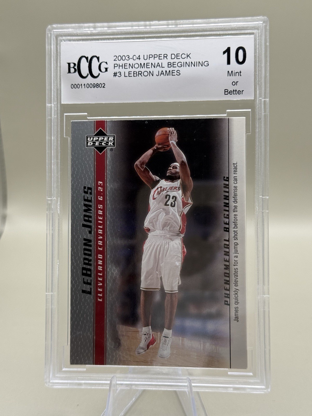 Upper Deck 2003-04 Phenomenal Beginning LeBron James #3 BCCG 10 Cavaliers