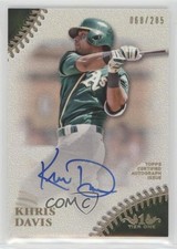 2018 Topps Tier One Prime Performers Auto 68/285 Khris Davis #PPA-KD Auto 08jk
