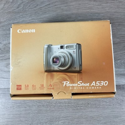 EMPTY BOX ONLY - Canon Powershot A530 Digital Camera Original Box & Manuals 