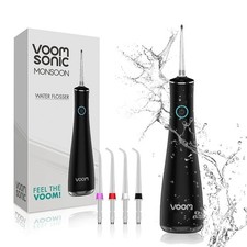 Cordless Water Flosser Black  Portable Oral Irrigator, Travel-Friendly Wat...