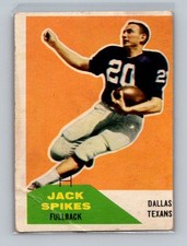 Jack Spikes 1960 Fleer Rookie #39 Dallas Texans