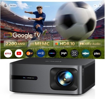 4K Beamer mit Google TV 2200 ANSI MEMC HDR10 40W Dolby