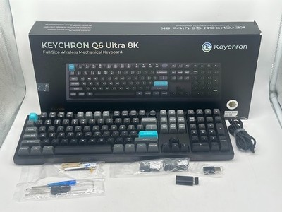 Keychron Q6 Ultra 8K Swappable RGB Backlight Banana Switch Knob Version - Black