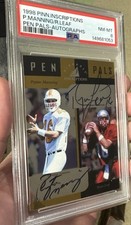 Peyton Manning / Ryan Leaf 1998 Pinnacle Inscriptions Pen Pals Auto RC /50 PSA 8