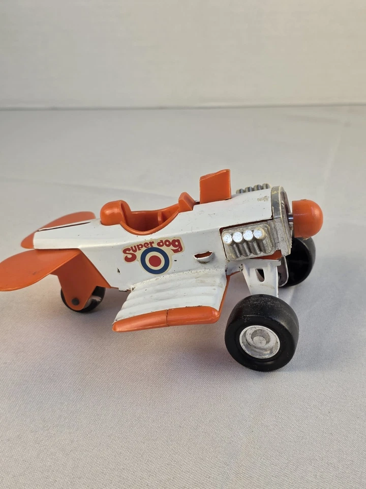 Винтажный Buddy L супер собака стальной игрушка самолет 1960-х как есть - Изображение 3 из 4