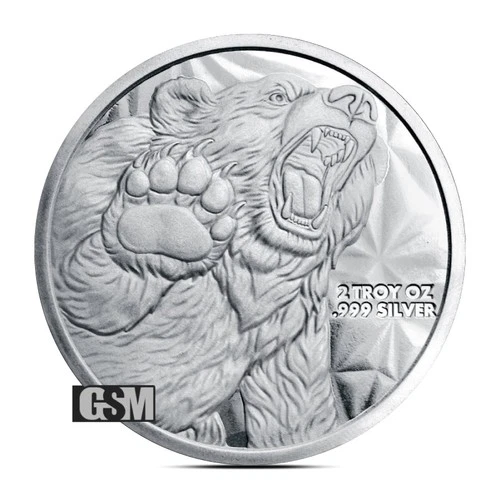 2 oz Bull and Bear Silver Round (GSM)