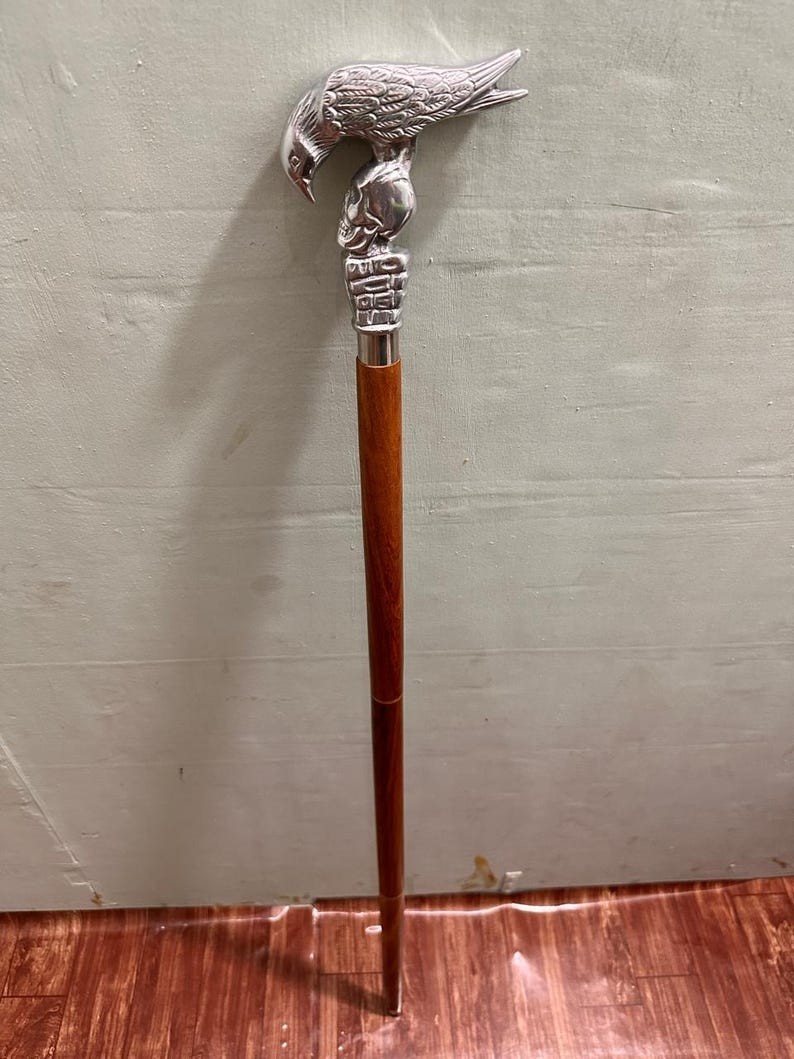 Solid Brass Eagle Head Handle 3 Fold Beautiful Wo… - image 2